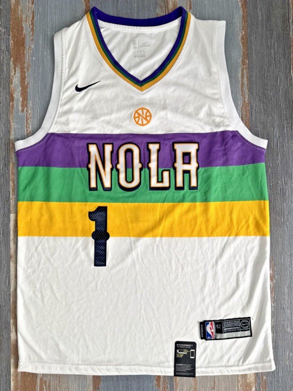 Nike Williamson Jersey Mens 52 New Orleans Pelicans NOLA Swingman #1 White NEW